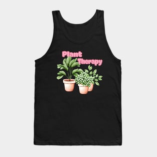 Plant lovers therapy. Green potted plants. Tank Top